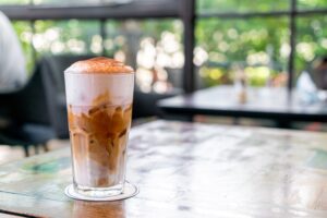 Skinny Iced Caramel Breve